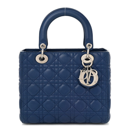 Christian Dior Lambskin Cannage Medium Lady Dior Blue 1 of 10