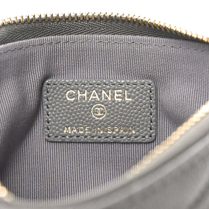 Chanel Caviar Quilted Small Cosmetic Case Grey 5 of 7