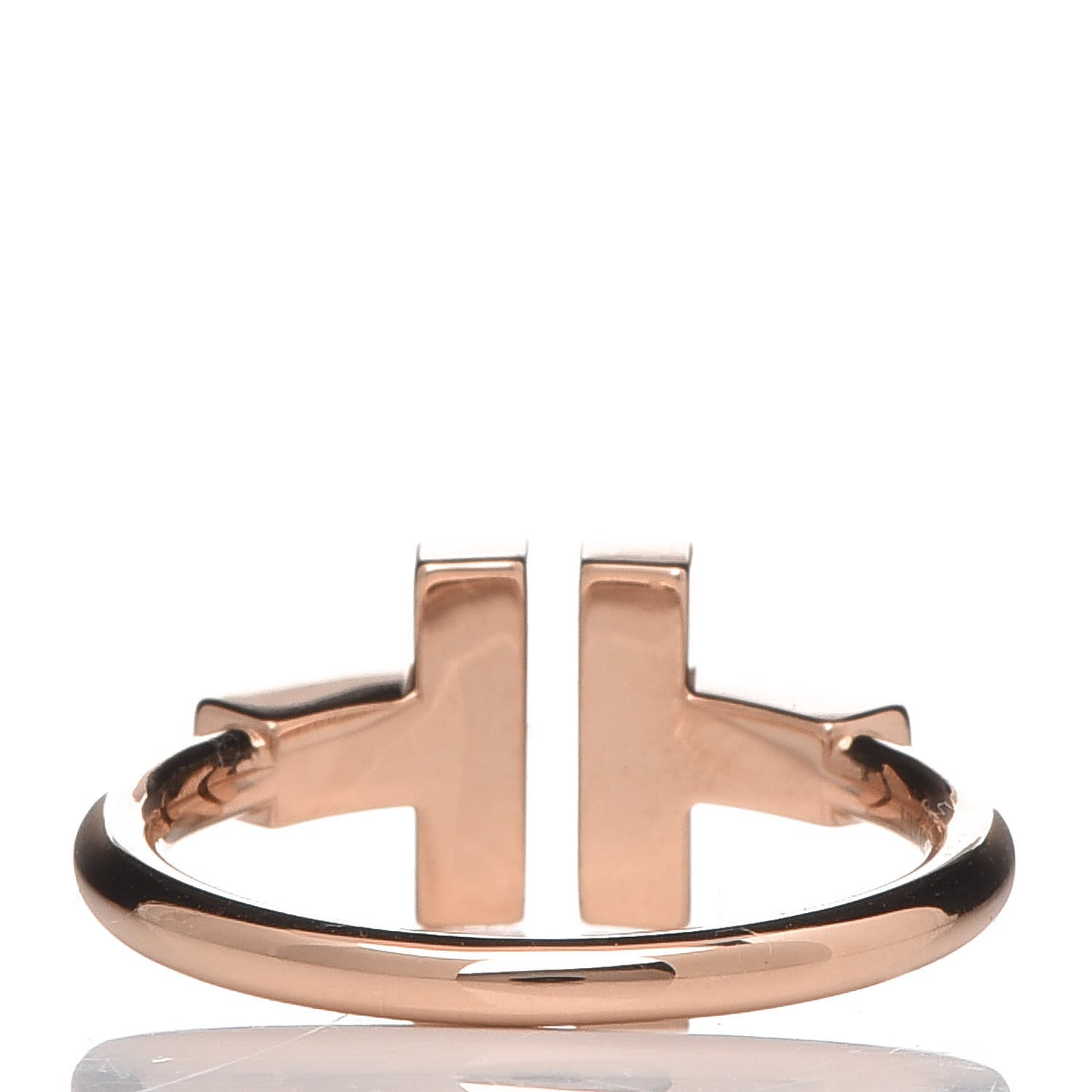 18K Rose Gold Black Onyx T Wire Ring 52 6