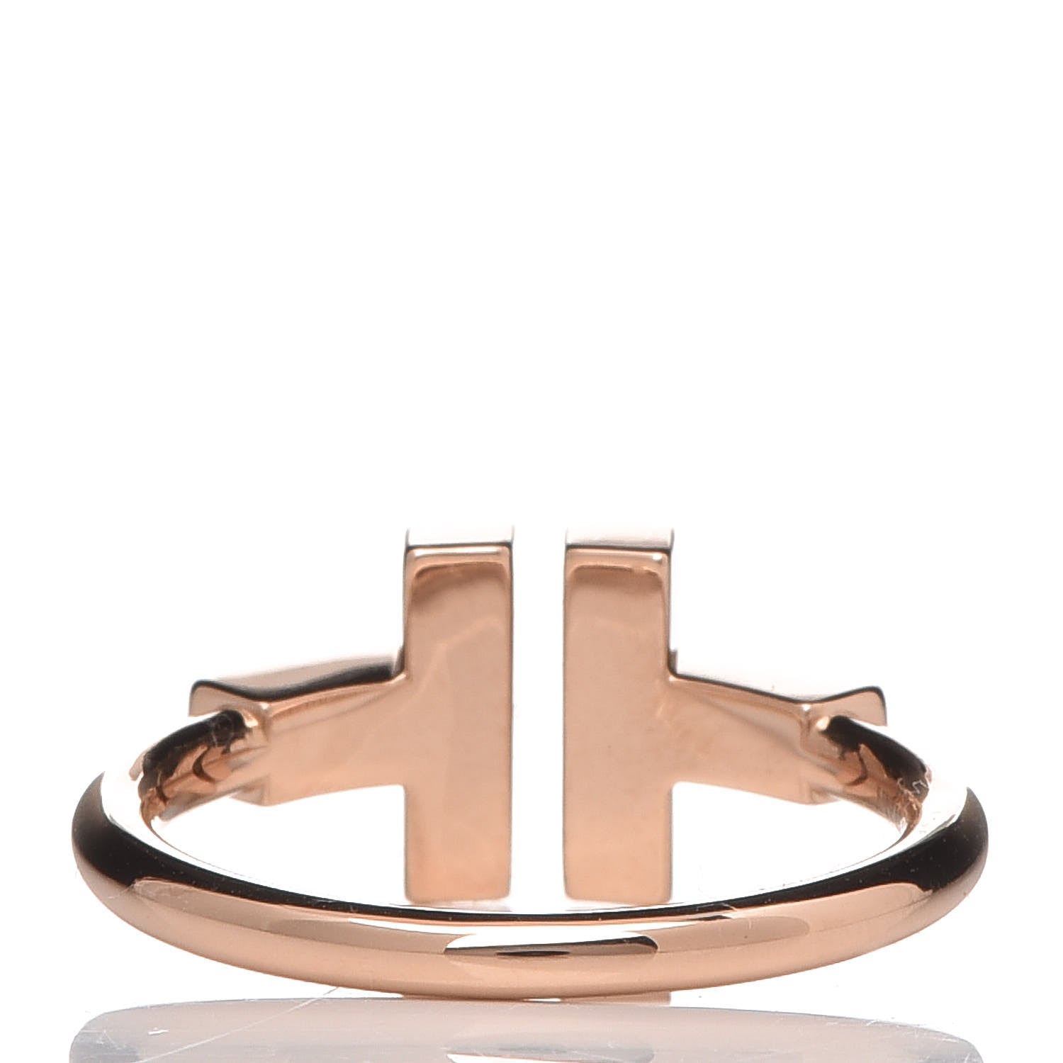 Tiffany 18K Rose Gold Black Onyx T Wire Ring 52 6 4 of 6