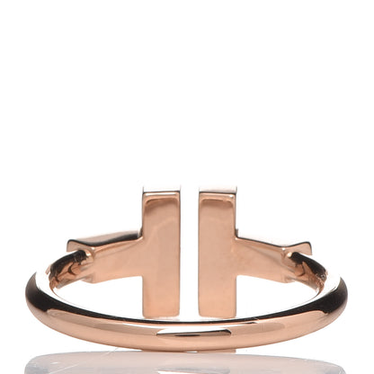 Tiffany 18K Rose Gold Black Onyx T Wire Ring 52 6 4 of 6