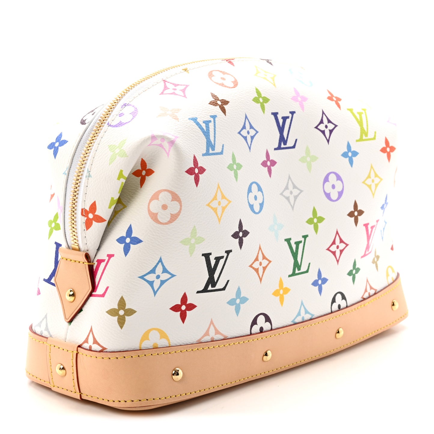 LV x TM Monogram Multicolor Cosmetic Pouch GM White