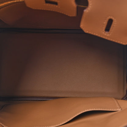 Hermes Veau Doblis Swift Grizzly Birkin 25 Alezan 5 of 12