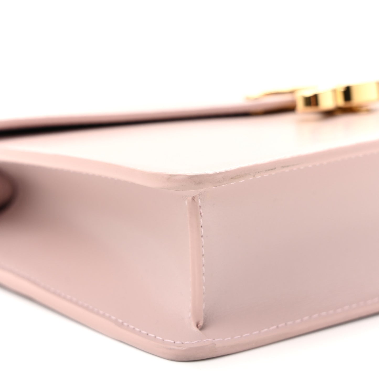 Shiny Calfskin Triomphe Margo Wallet on Chain Vintage Pink