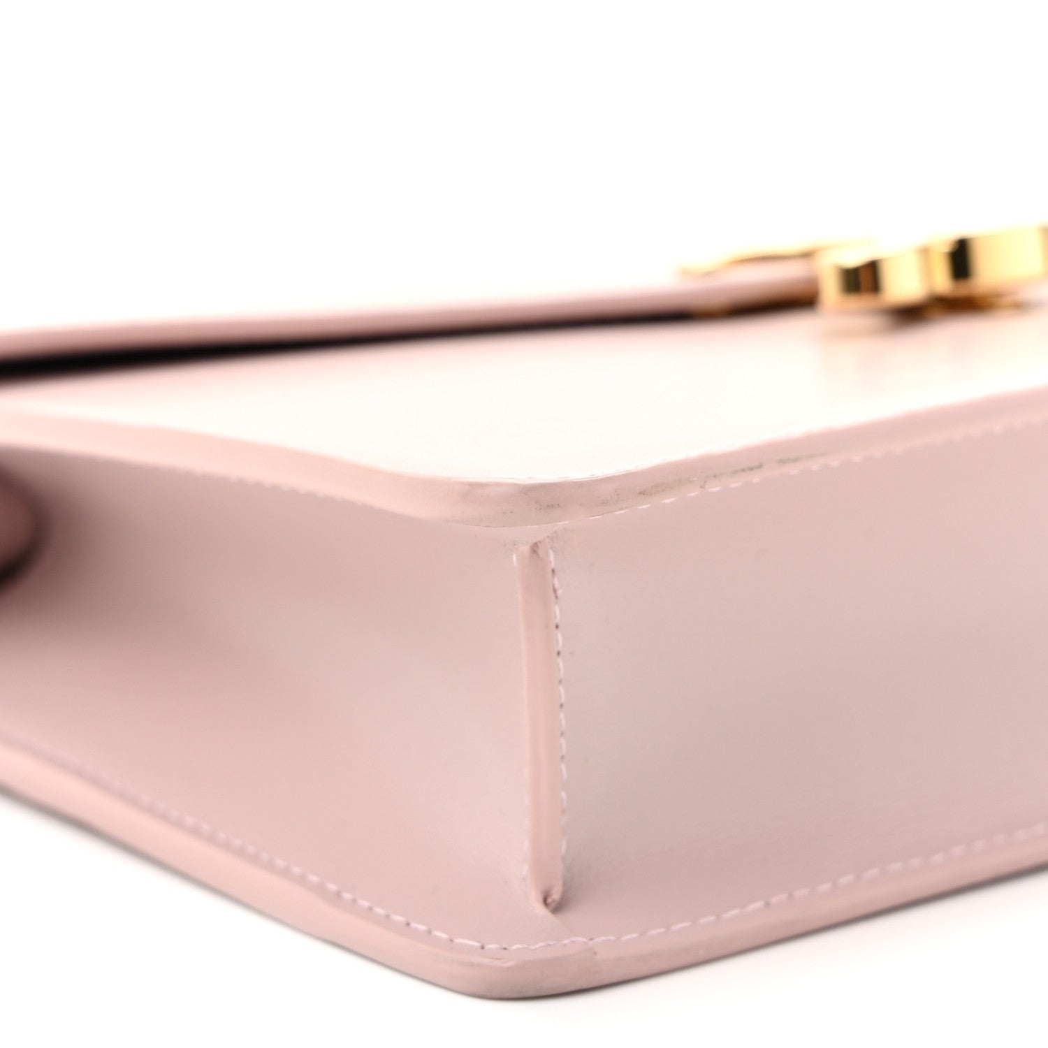 Celine Shiny Calfskin Triomphe Margo Wallet on Chain Vintage Pink 8 of 10