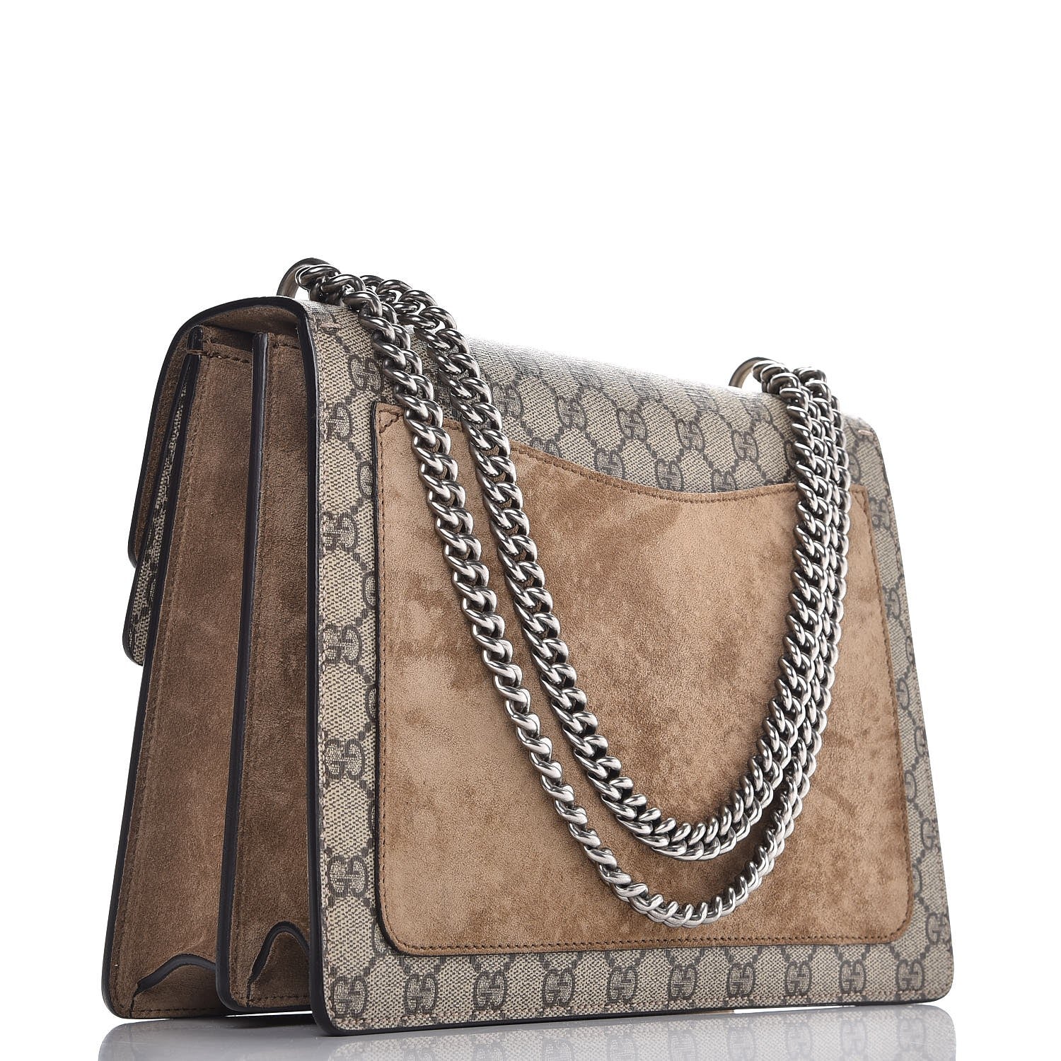 Gucci GG Supreme Monogram Medium Dionysus Shoulder Bag Taupe 3 of 8