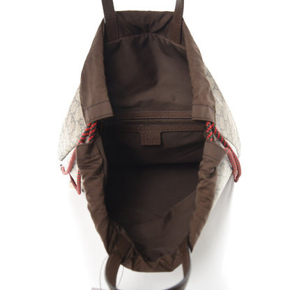 Gucci GG Supreme Monogram Neo Vintage Drawstring Backpack Beige New Acero Crop 5 of 6
