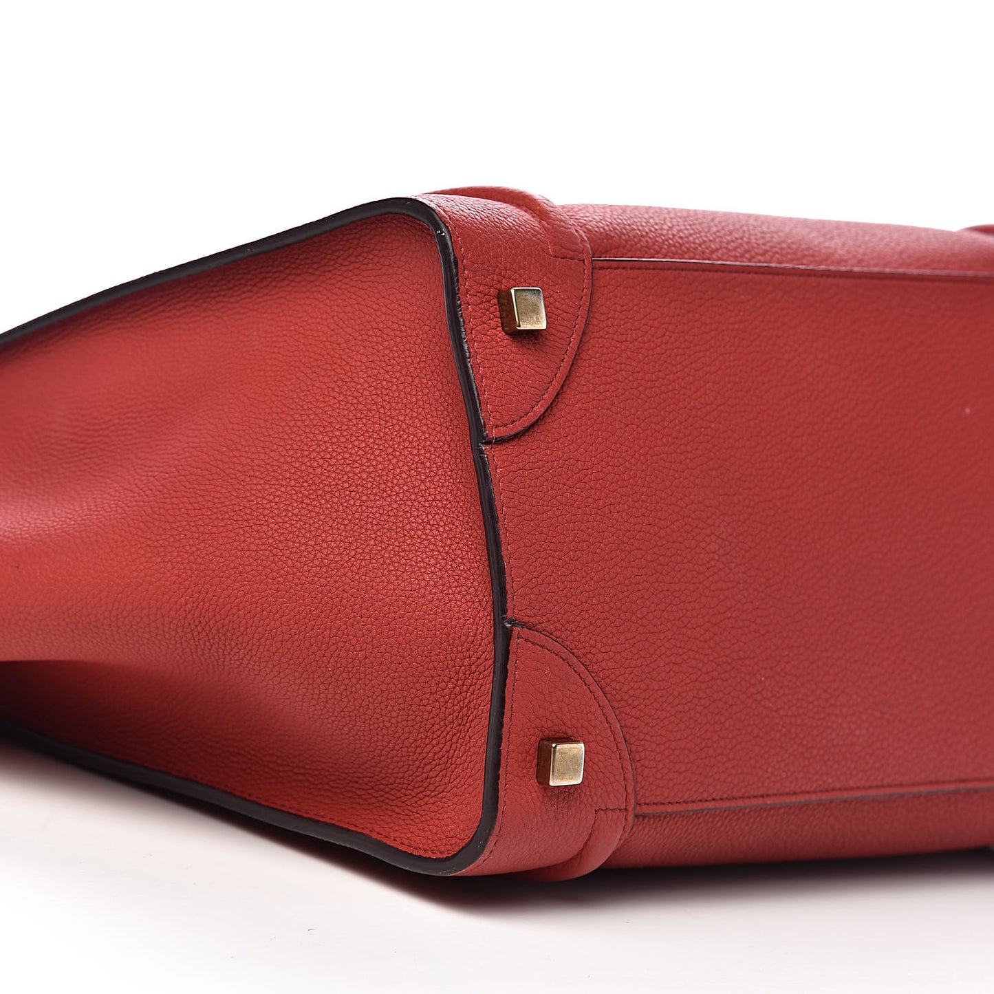 Drummed Calfskin Mini Luggage Coquelicot