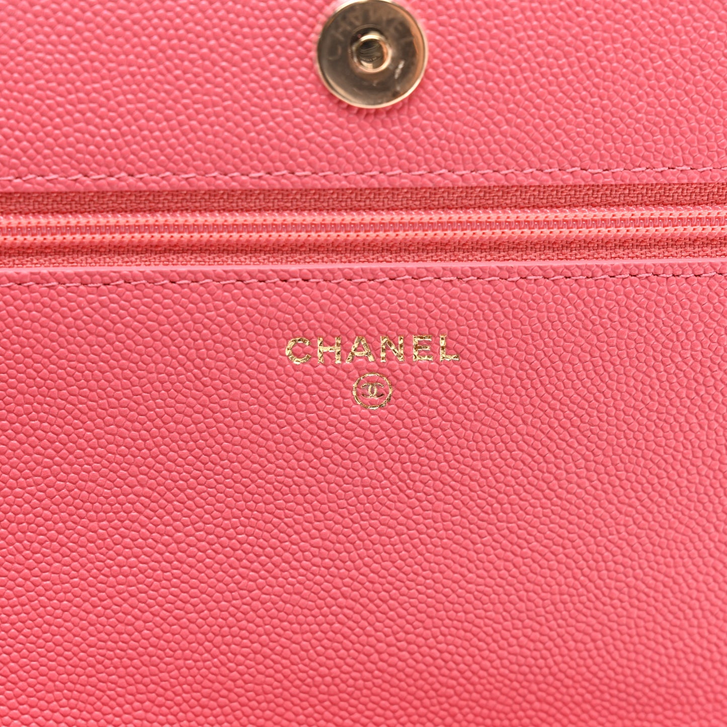 Caviar Quilted Vintage Mademoiselle Wallet On Chain WOC Dark Pink