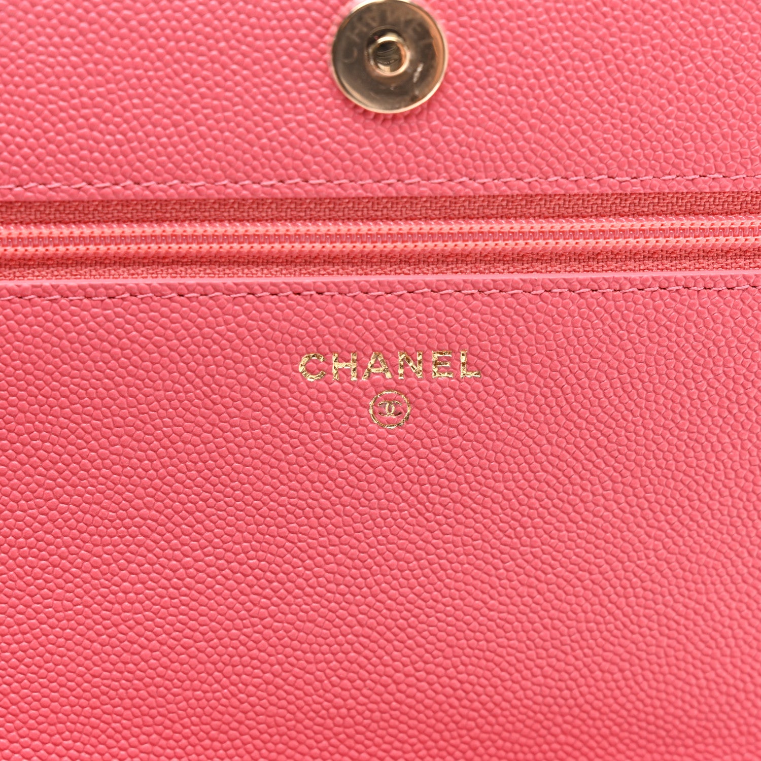 Chanel Caviar Quilted Vintage Mademoiselle Wallet On Chain WOC Dark Pink 6 of 11