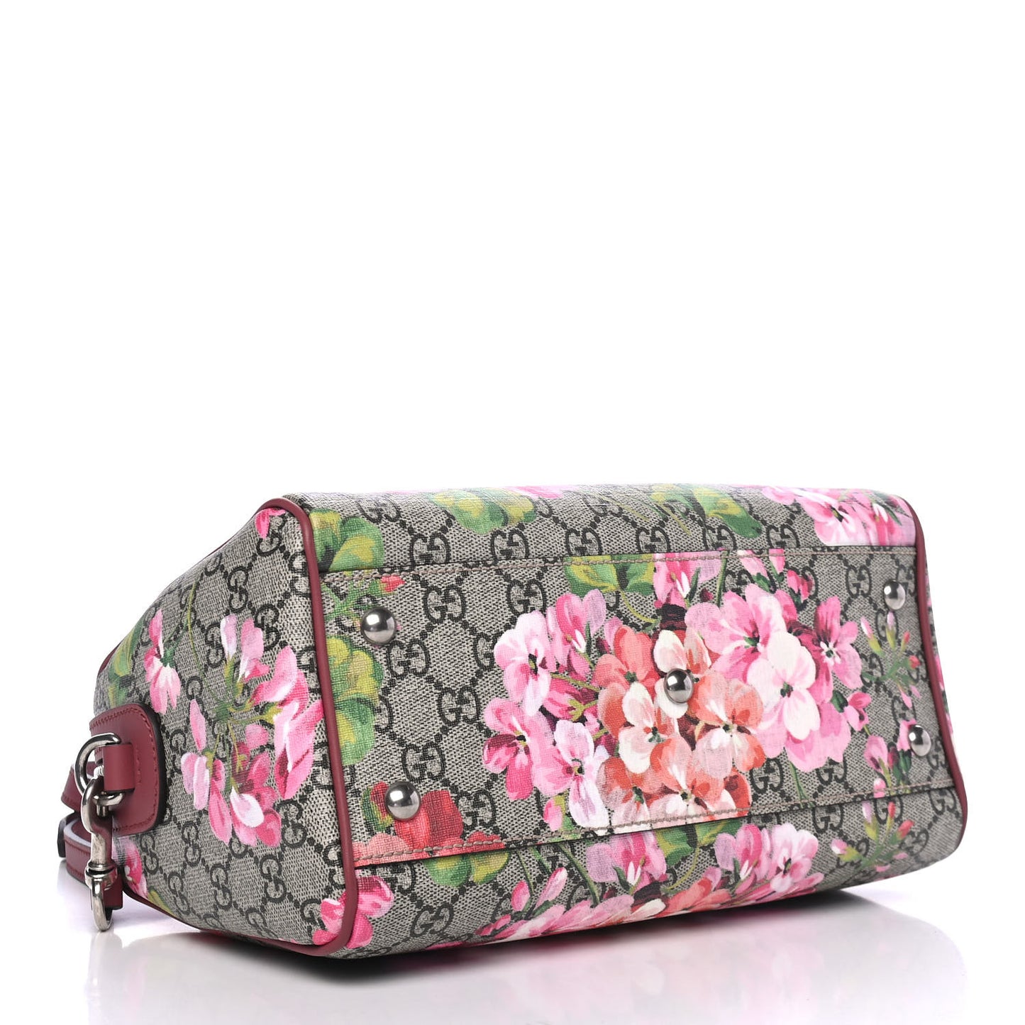 GG Supreme Monogram Blooms Small Boston Beige Multicolor Dry Rose