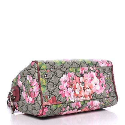 Gucci GG Supreme Monogram Blooms Small Boston Beige Multicolor Dry Rose 3 of 4