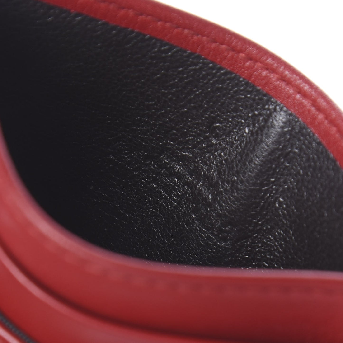 Calfskin Matelasse GG Marmont Card Holder Hibiscus Red