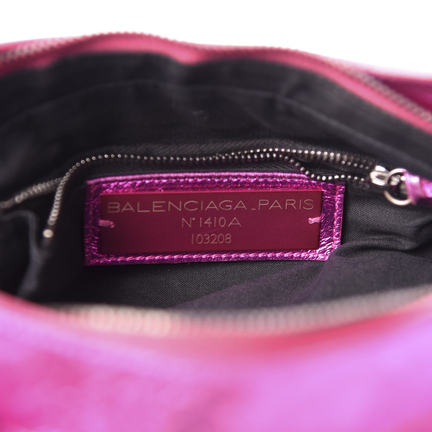 Metallic Chevre Classic Hardware First Magenta