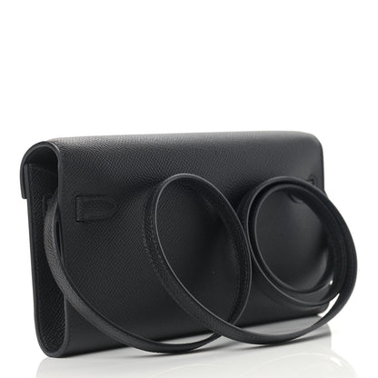 Hermes Epsom Kelly Wallet To Go Black 2 of 8