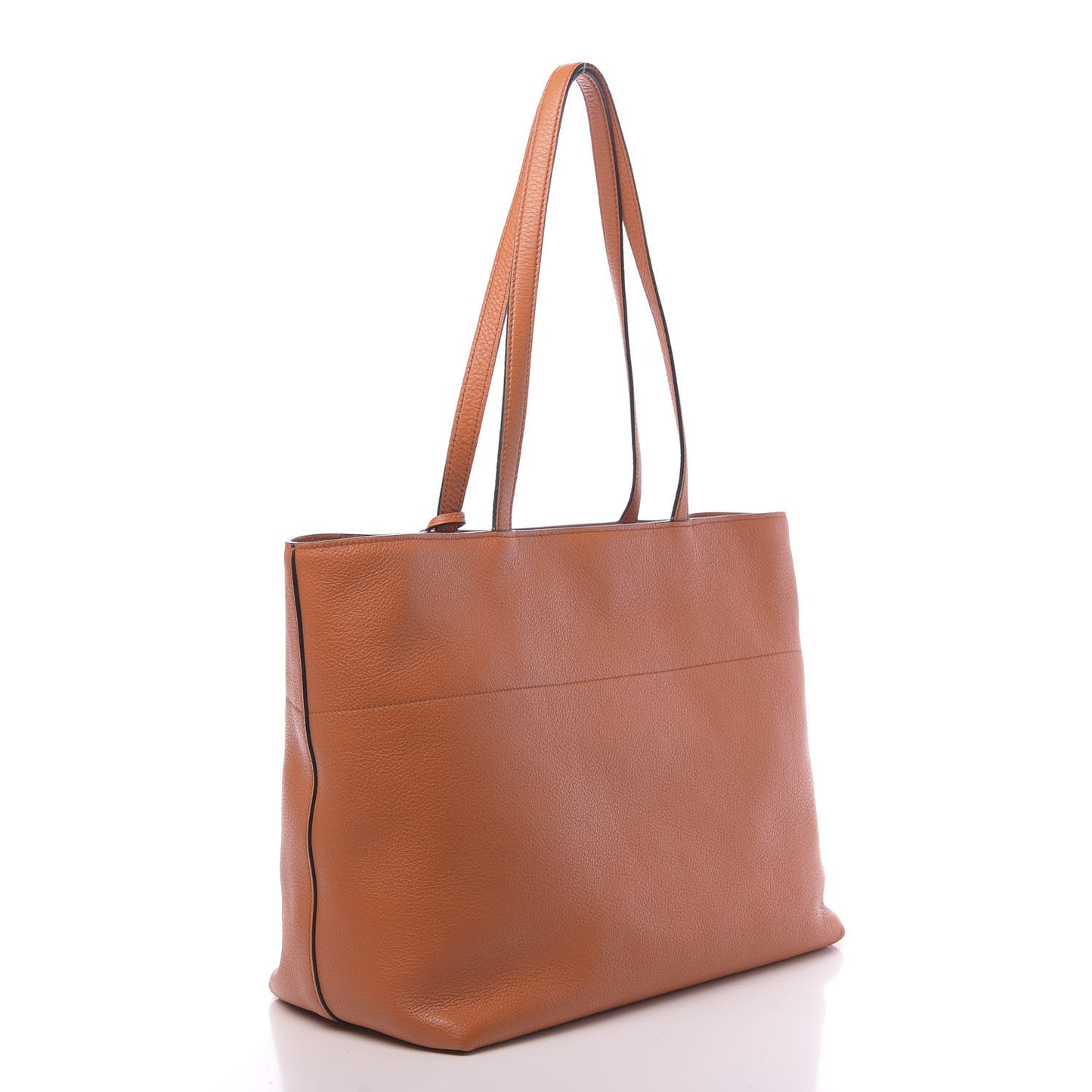 Vitello Phenix Zip Shopping Tote Papaya
