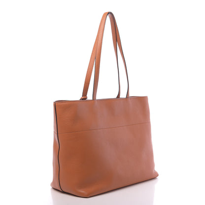 Prada Vitello Phenix Zip Shopping Tote Papaya 3 of 10
