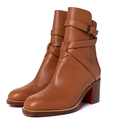 Christian Louboutin Calfskin Karistrap 70 Ankle Boots 38 Cuoio 3 of 6