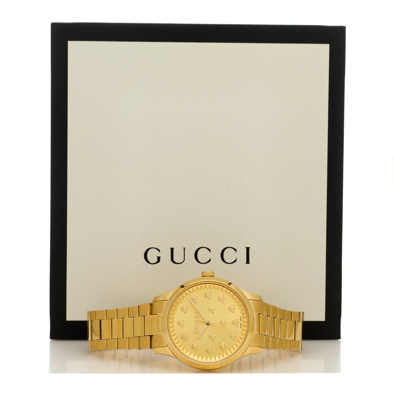 Gucci Stainless Steel 32mm G-Timeless Bee Quartz Watch Gold 5 of 5