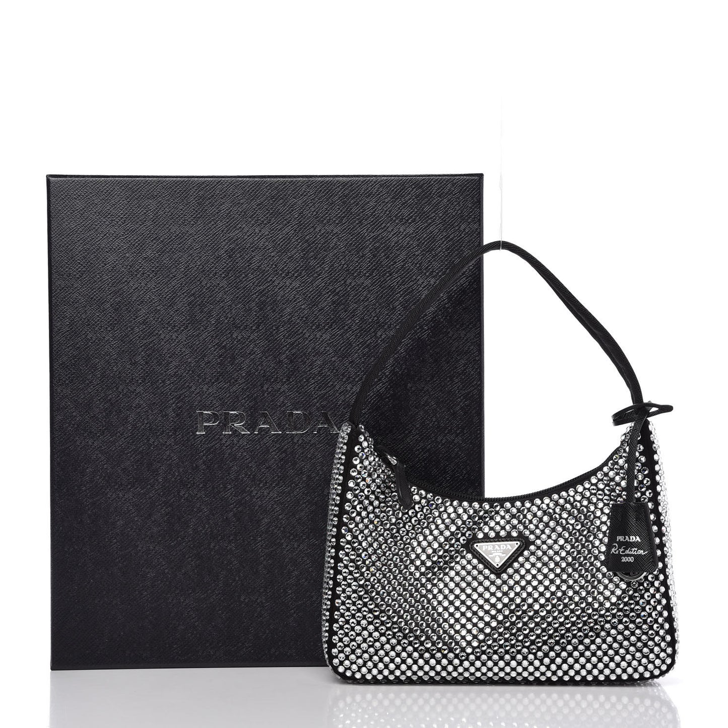 Satin Crystal Mini Re-Edition 2000 Bag Cristal