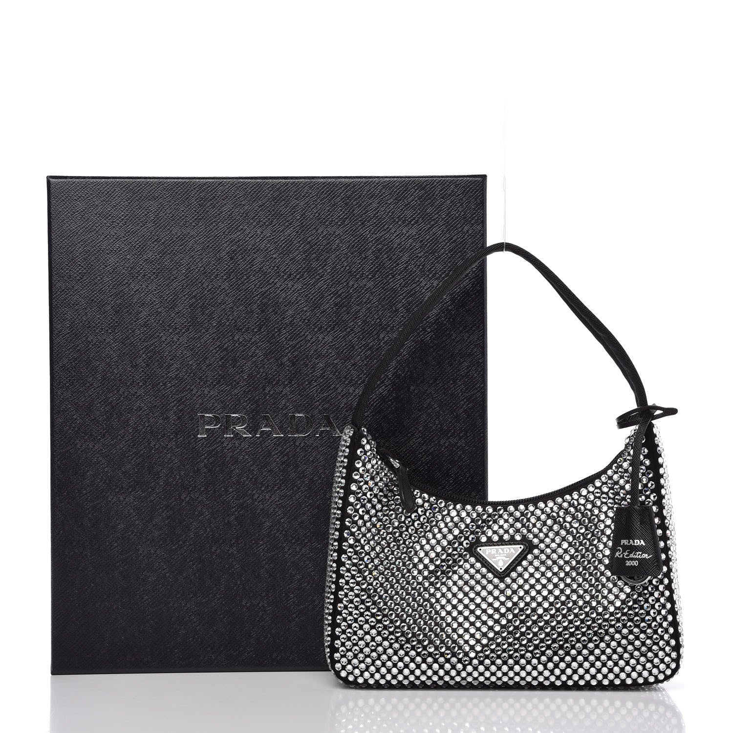 Prada Satin Crystal Mini Re-Edition 2000 Bag Cristal 12 of 12