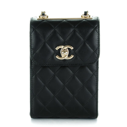 Chanel Lambskin Quilted Trendy CC Phone Holder Black 1 of 8