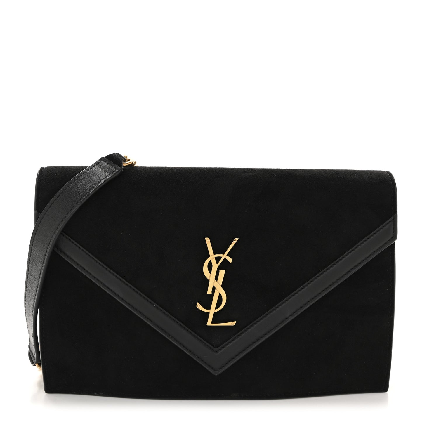 Suede Calfskin Monogram Le Sept Chain Bag Black