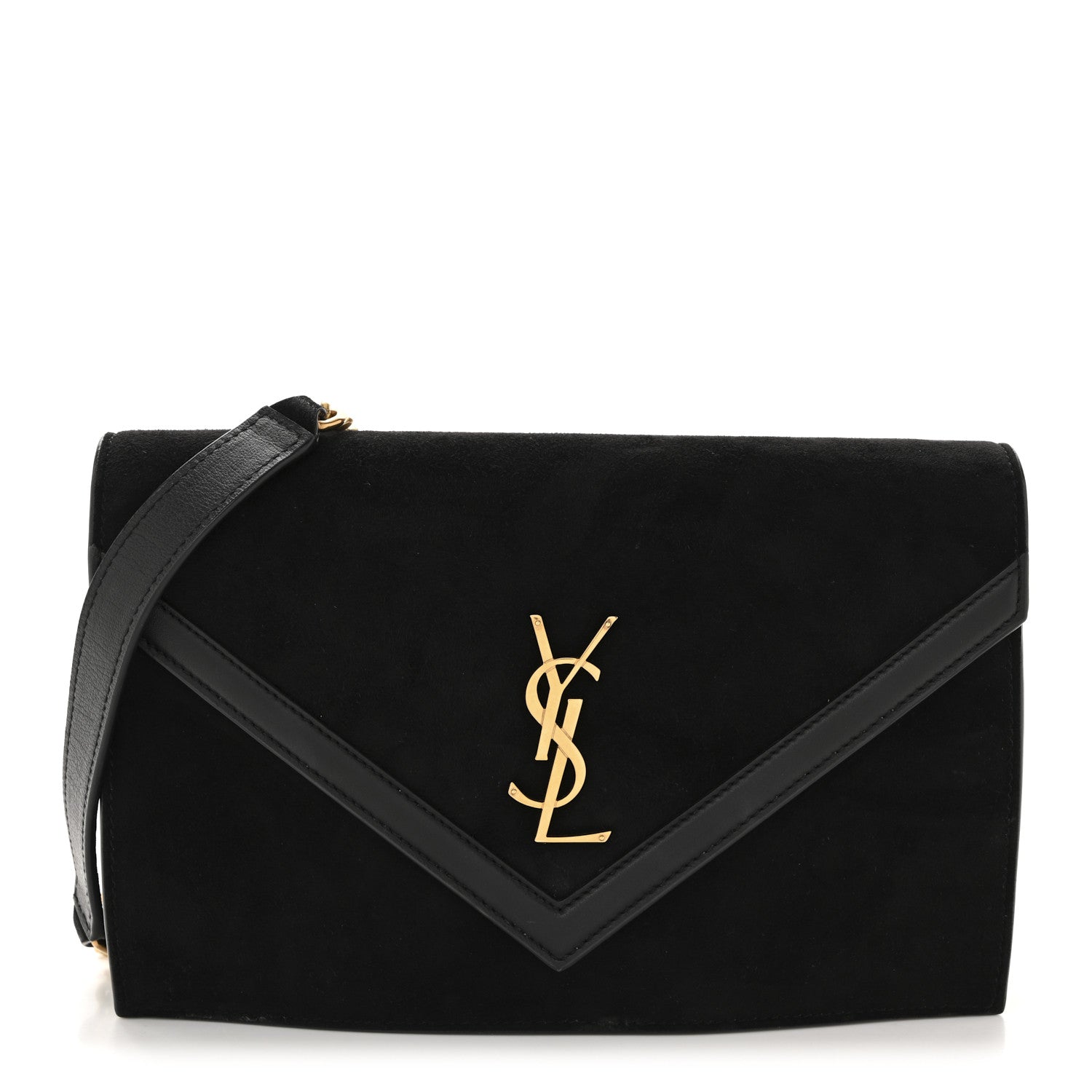 Saint Laurent Suede Calfskin Monogram Le Sept Chain Bag Black 1 of 14