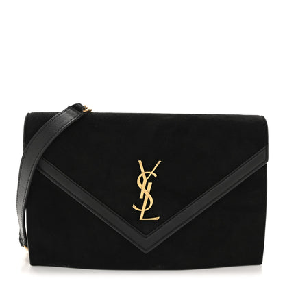 Saint Laurent Suede Calfskin Monogram Le Sept Chain Bag Black 1 of 14