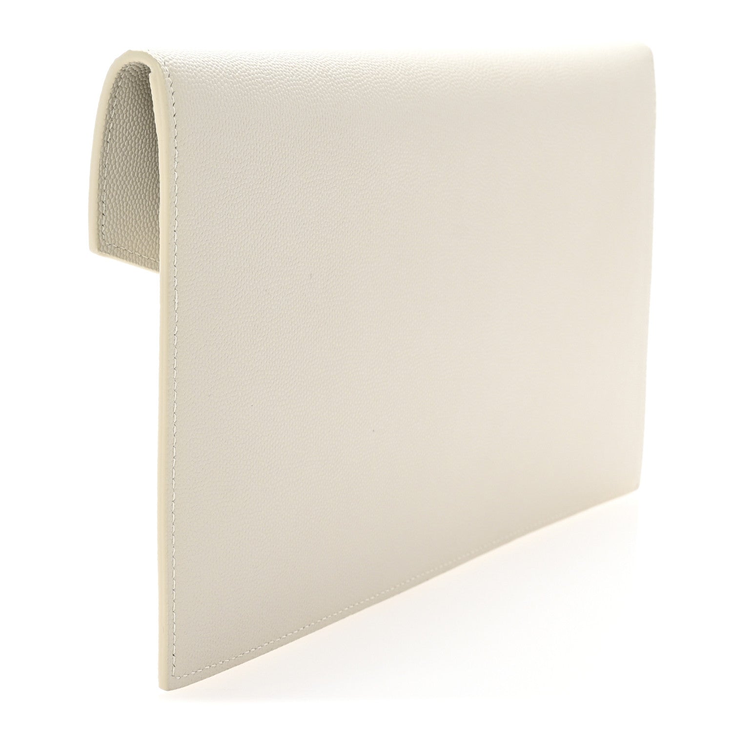 Saint Laurent Grain De Poudre Uptown Pouch Blanc Vintage 3 of 6