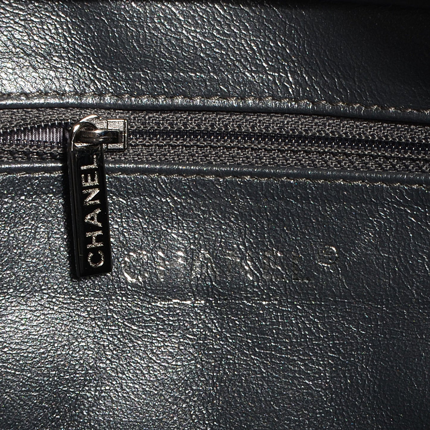 Metallic Aged Calfskin Quilted Large Reissue Camera Case Silver