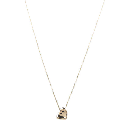 Tiffany 18K Yellow Gold 11mm Elsa Perretti Full Heart Pendant Necklace 1 of 7