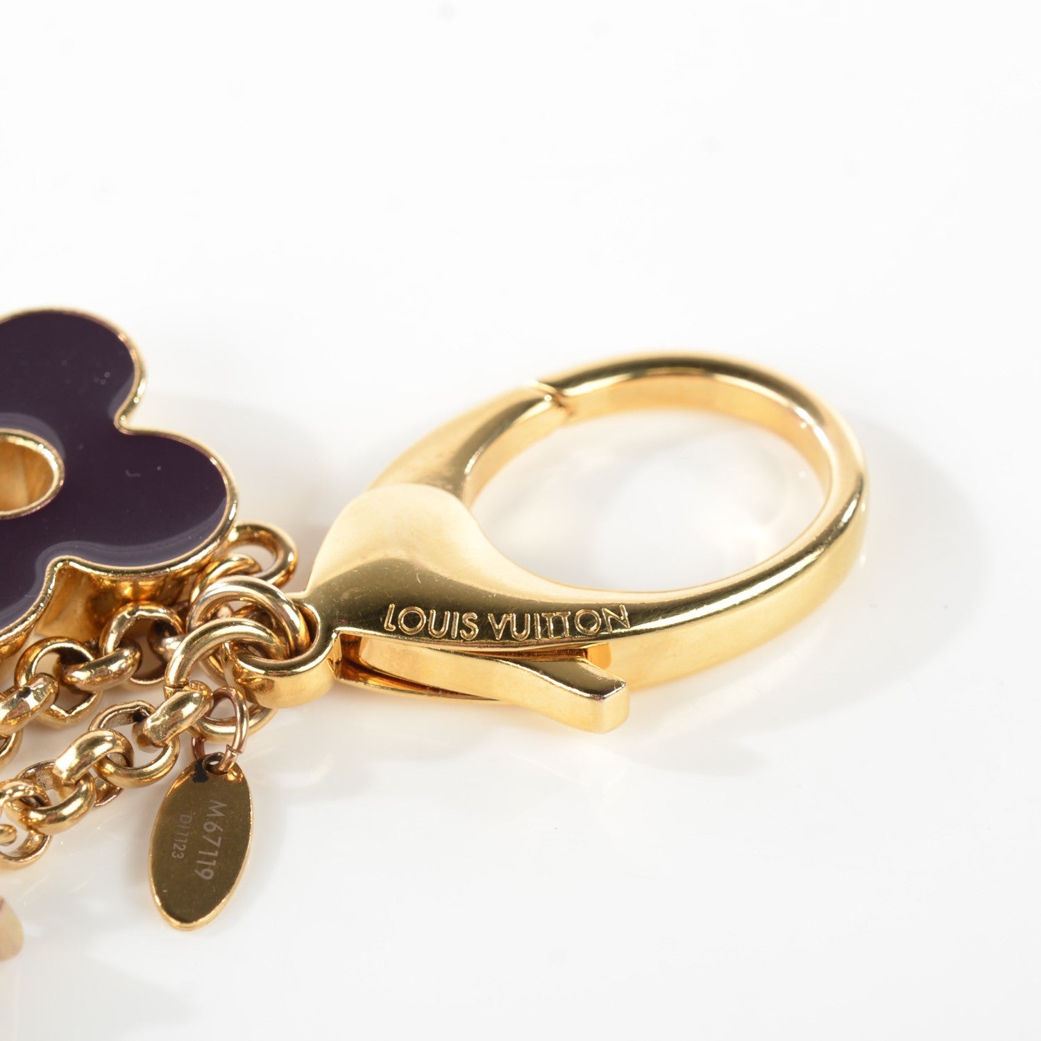 Louis Vuitton Fleur De Monogram Bag Charm Dore 3 of 6