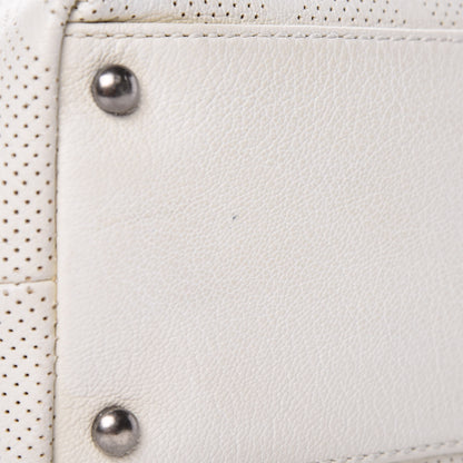 Chanel Goatskin Perforated Large CC Tote White 22 of 29