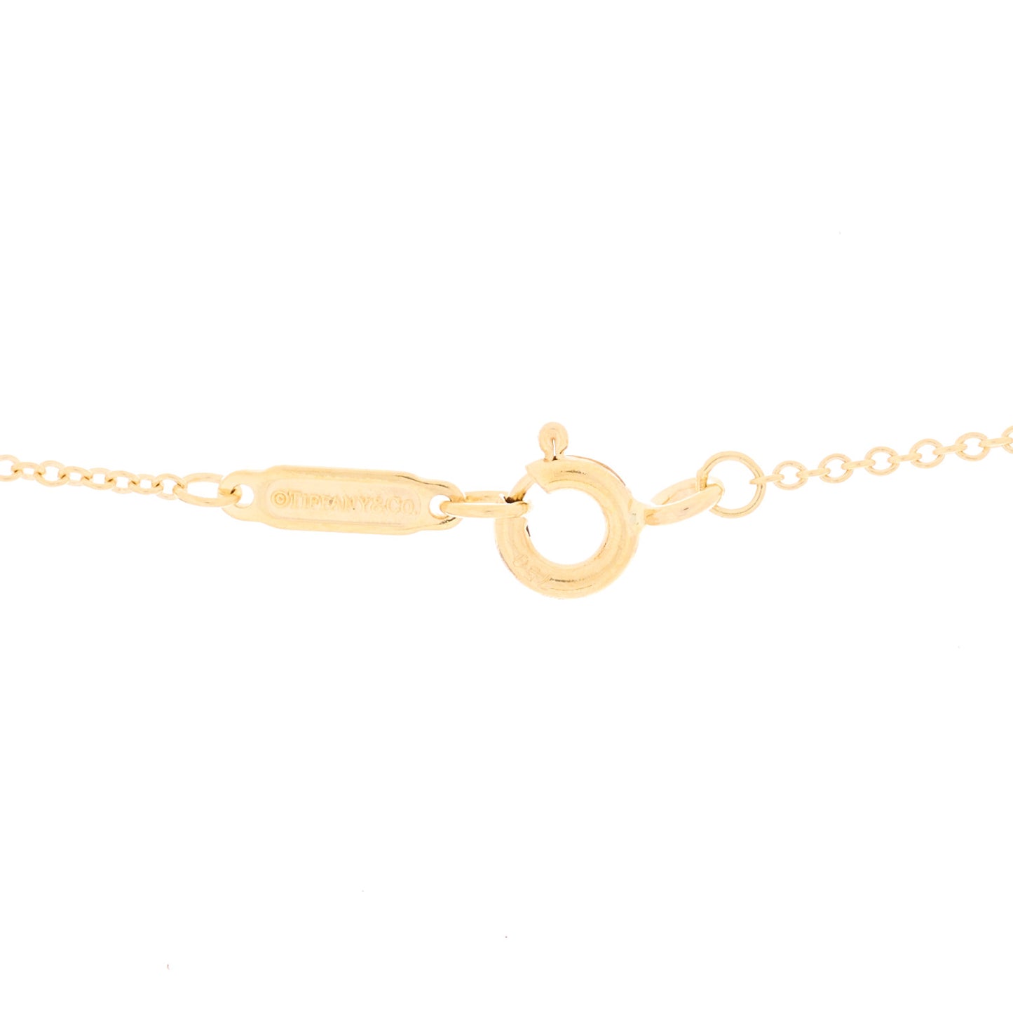 18K Yellow Gold Notes Bar Pendant Necklace