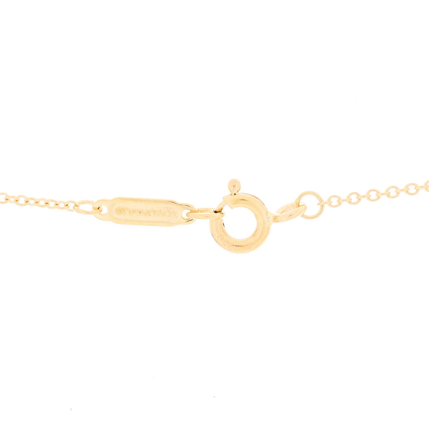 Tiffany 18K Yellow Gold Notes Bar Pendant Necklace 3 of 3