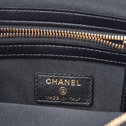Chanel Iridescent Caviar Medium Night by the C Pouch Clutch Black 6 of 9