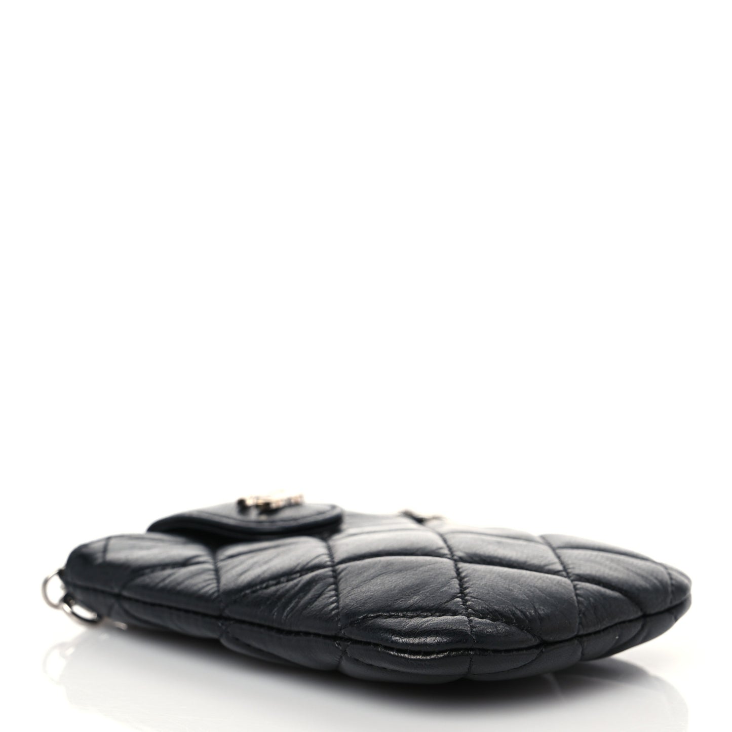 Lambskin Quilted Phone Case Black
