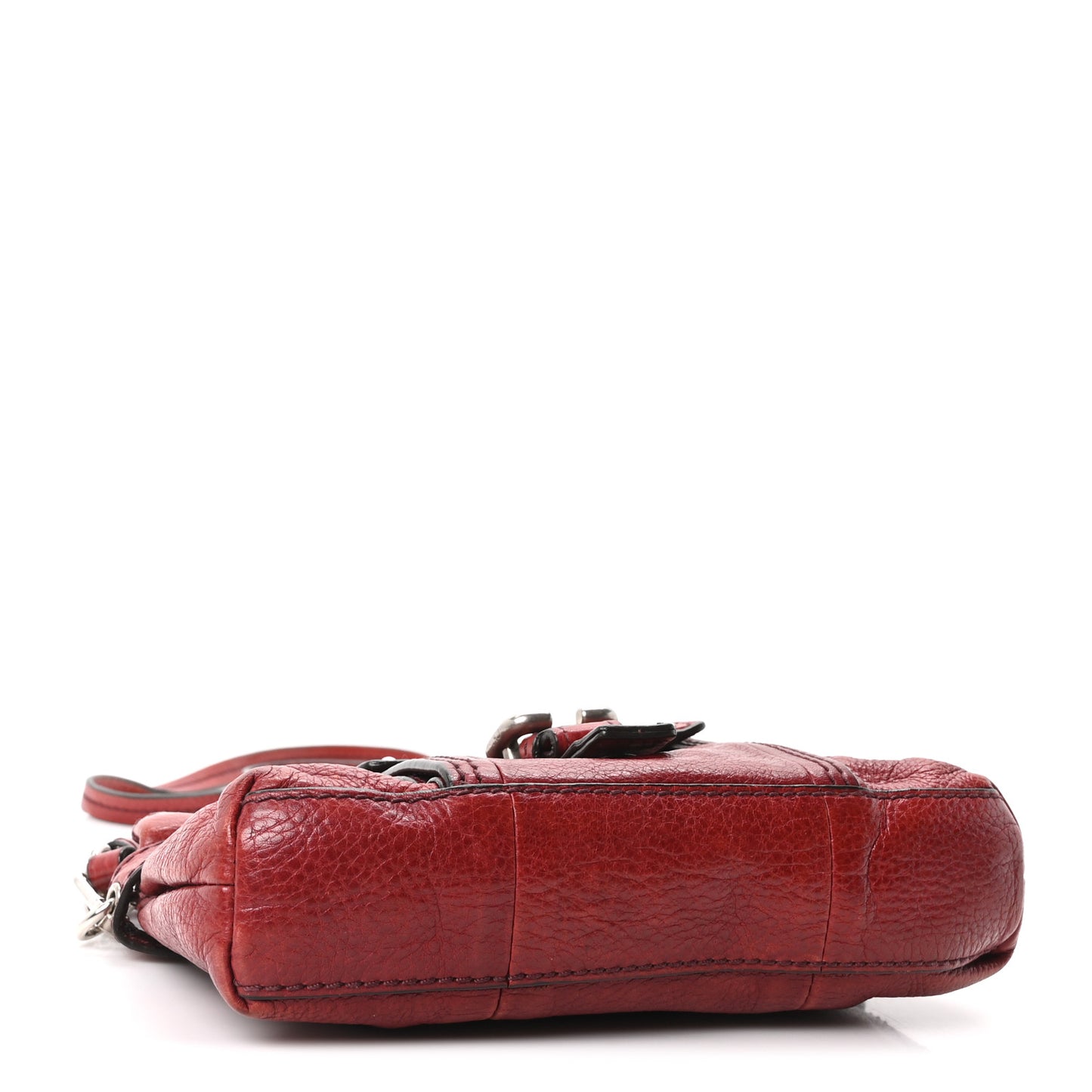 Grained Calfskin Small Paddington Crossbody  Dark Red