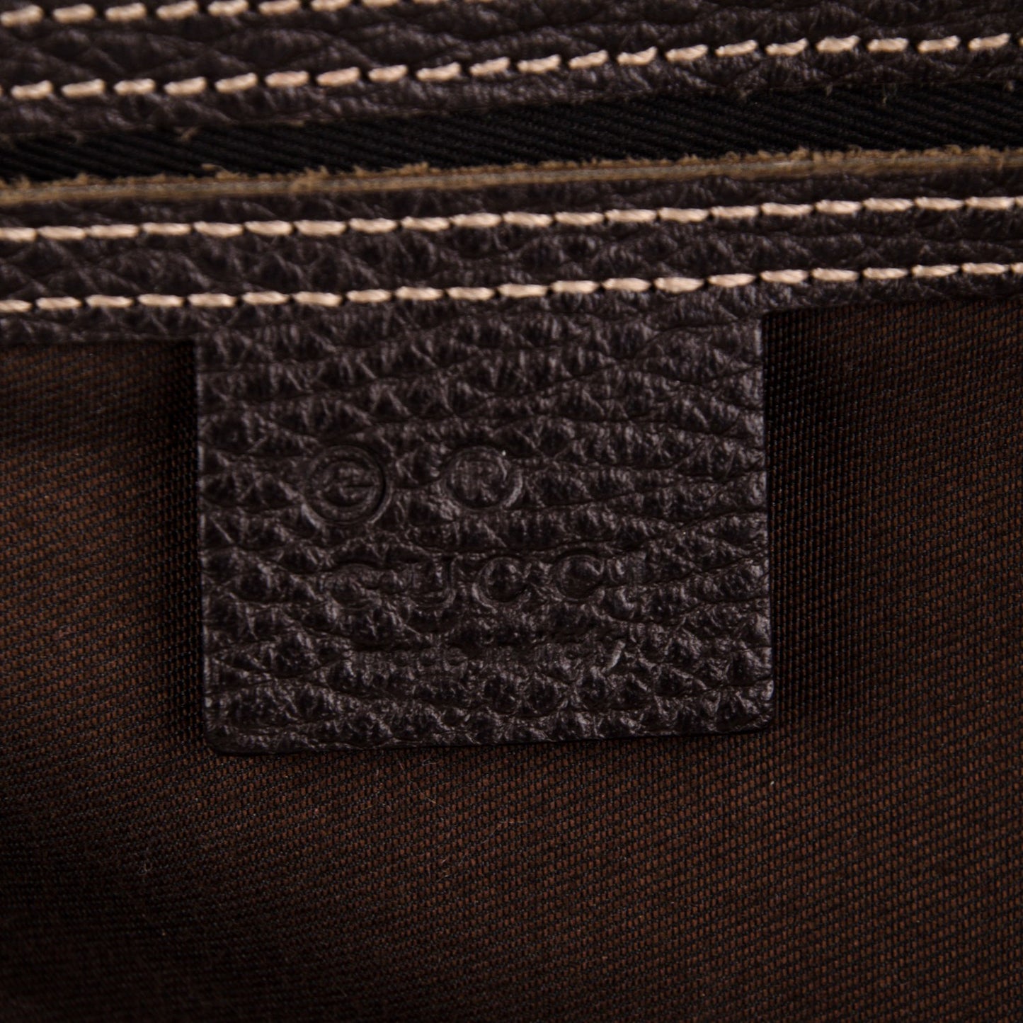 Crystal Monogram Large Joy Tote Brown