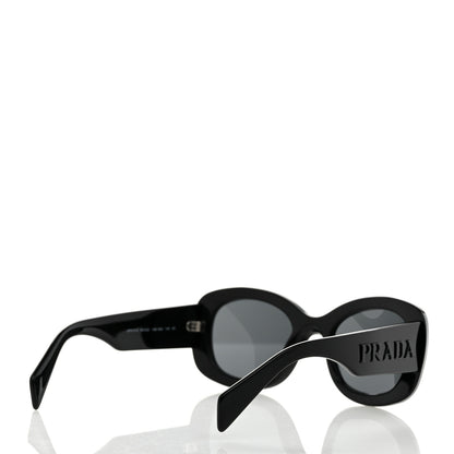 Prada Acetate Oval Sunglasses SPR A13 Black 4 of 7