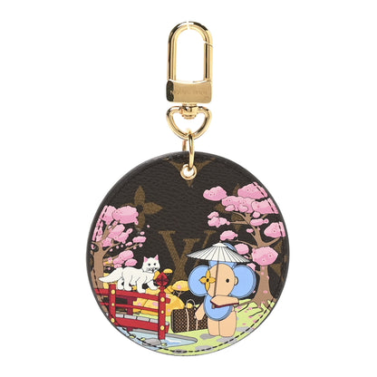 Louis Vuitton Monogram 2021 Christmas Animation Japanese Garden Bag Charm Key Ring Wisteria Pink 1 of 5
