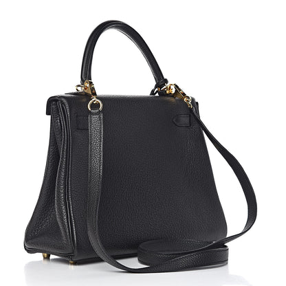 Hermes Togo Kelly Retourne 25 Black 3 of 11