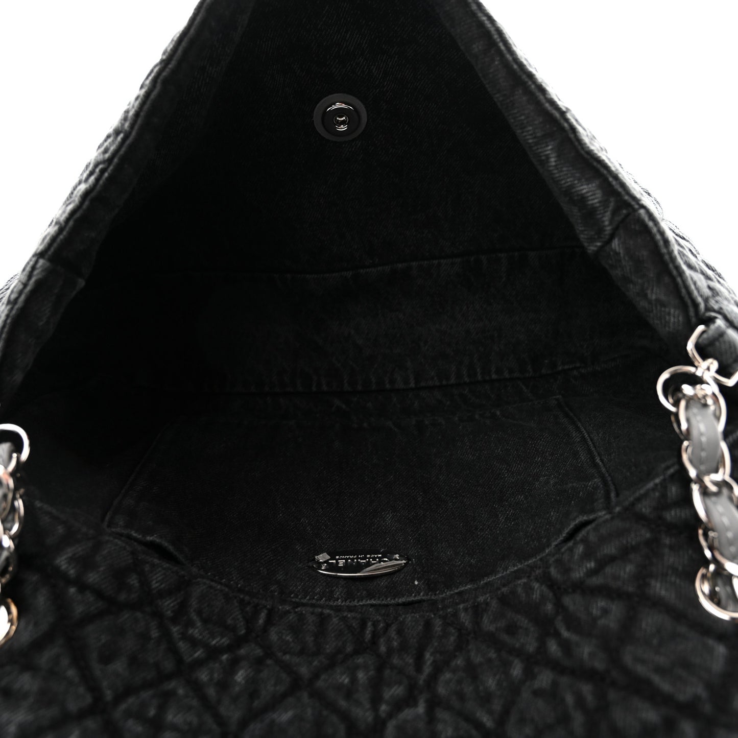 Denim Quilted Denimpression Flap Grey Black
