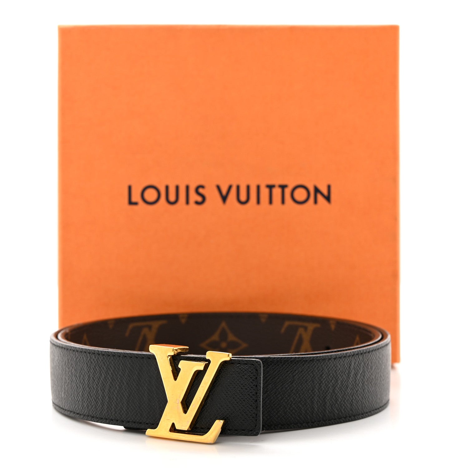 Louis Vuitton Calfskin Monogram 40mm LV Initiales Reversible Belt 80 32 Black 8 of 8