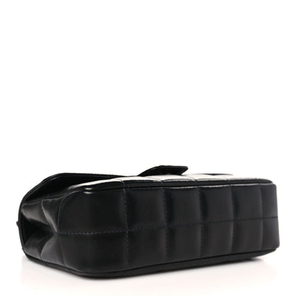 Chanel Lambskin Quilted Mini Chocolate Bar Camellia Flap Black 4 of 10