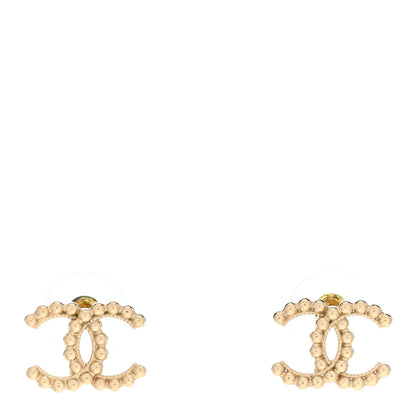 Chanel Metal Beaded CC Earrings Gold 1 of 6
