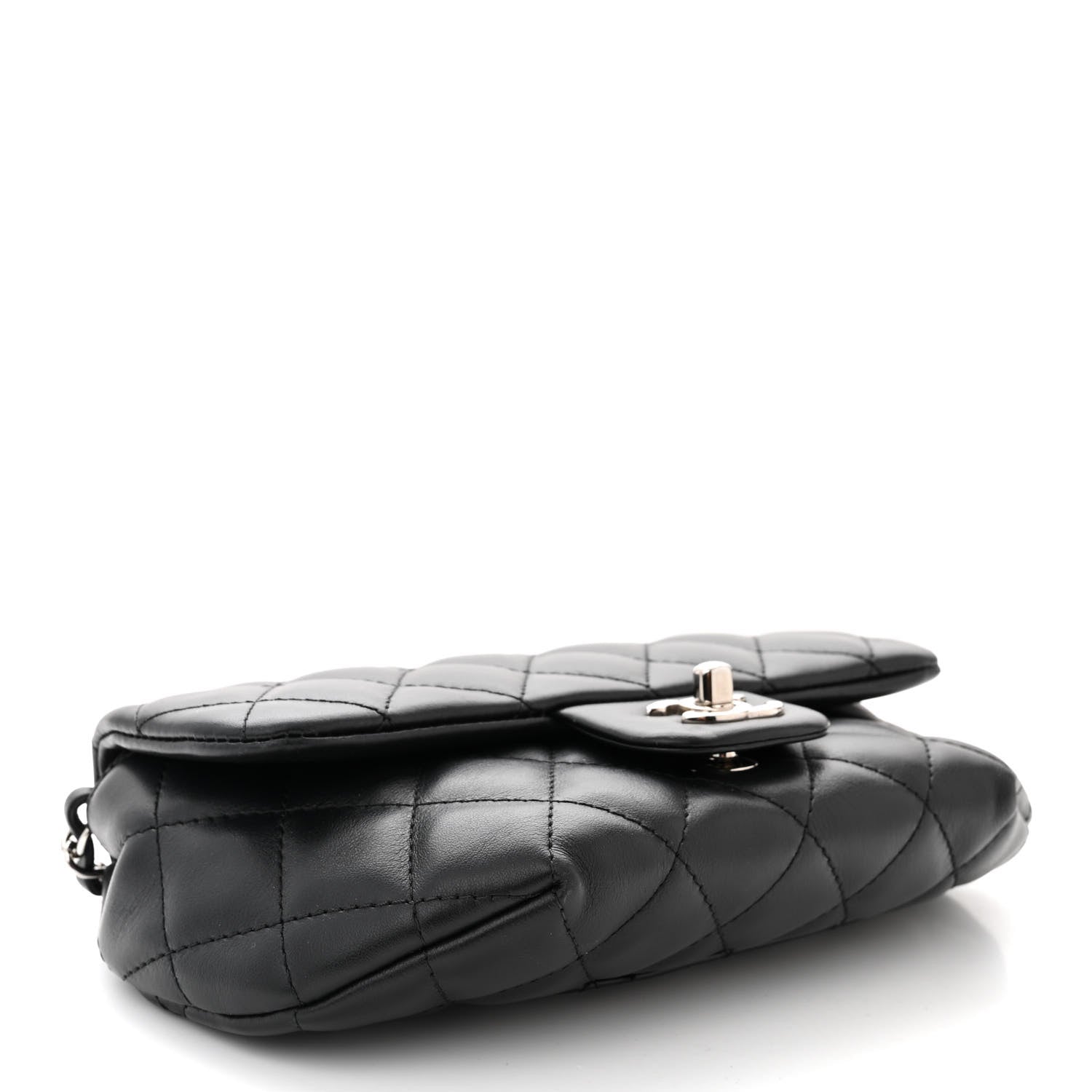 Chanel Calfskin Quilted CC Uniform Flap Belt Bag Black 4 of 10