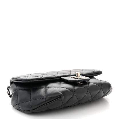 Chanel Calfskin Quilted CC Uniform Flap Belt Bag Black 4 of 10