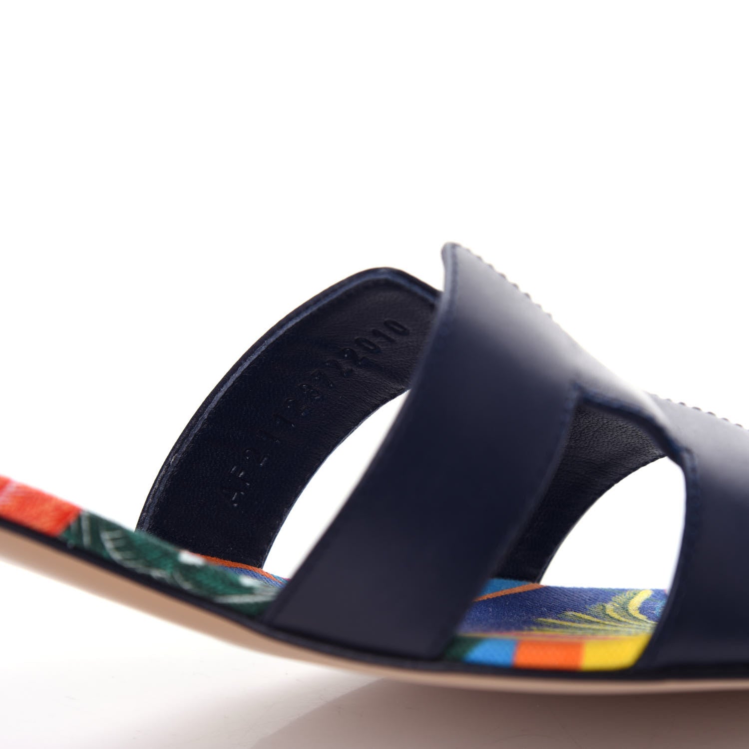 Hermes Calfskin Oasis Sandals 39.5 Bleu Indigo 10 of 11